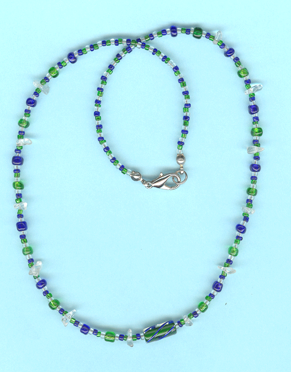 Blue and Green Necklace